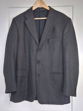 Como Milano Mens 42R Sport Coat Blazer 100% Wool Charcoal Textured Canada